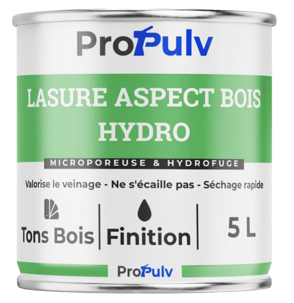 Lasure Bois Hydro – Aspect Bois & Veinage Apparent – Satiné Mat – ProPulv