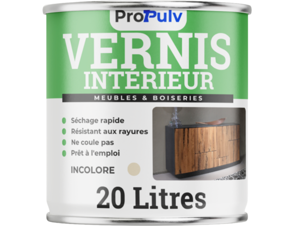 Vernis Intérieur Hydro – Meubles & Boiseries – Anti-taches & Finition Parfaite – Incolore – ProPulv