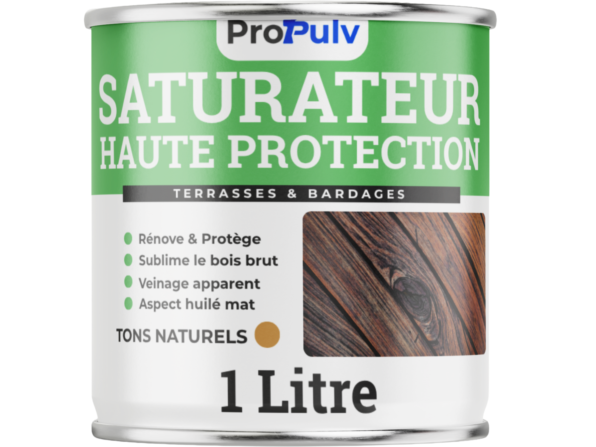 Saturateur Bois Hydro – Tons Naturels & Aspect Huilé – Terrasses & Bardages – ProPulv
