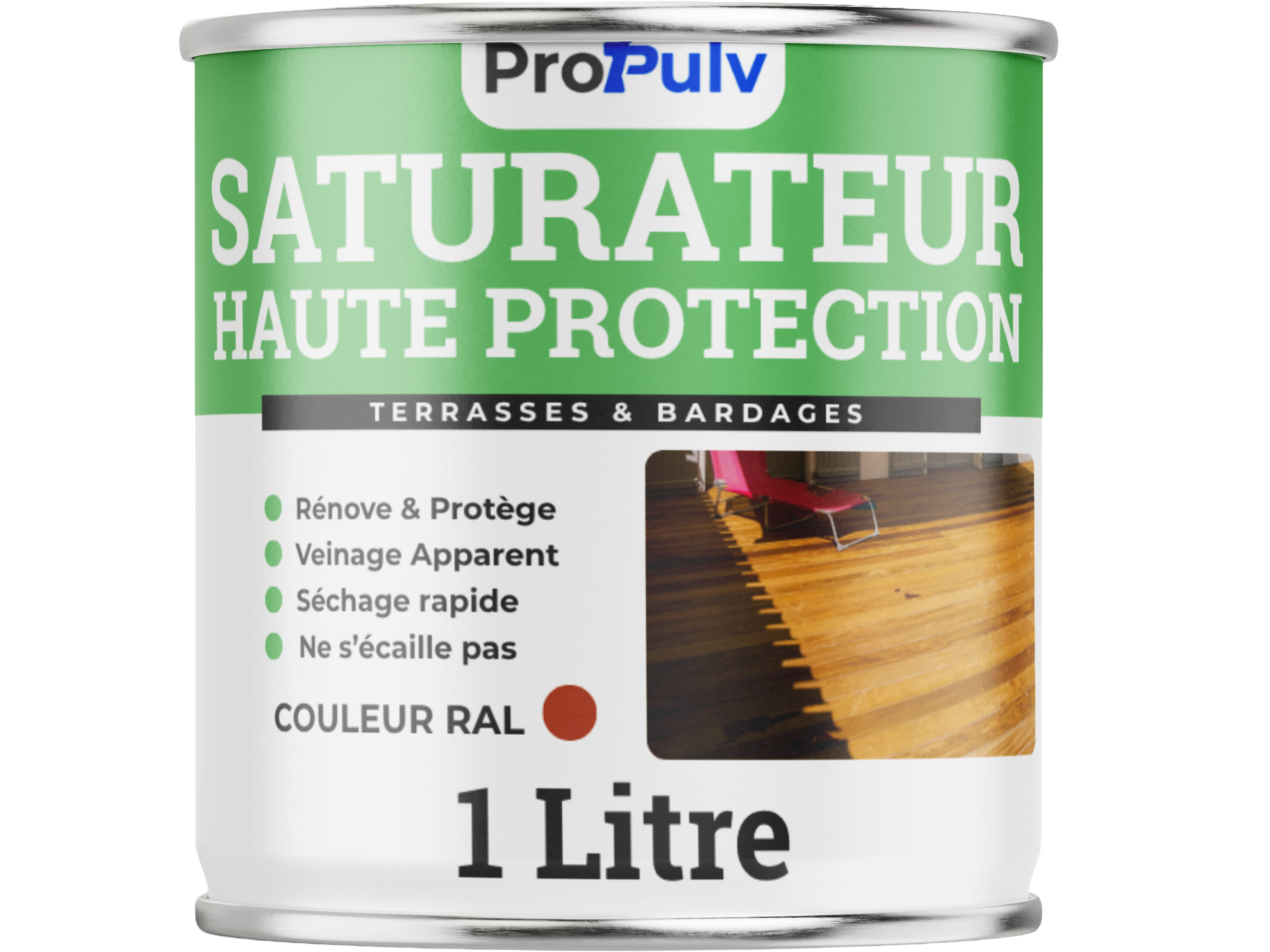 Saturateur Bois Couleur (RAL) – Semi-Transparent & Veinage Apparent – Hydro – ProPulv