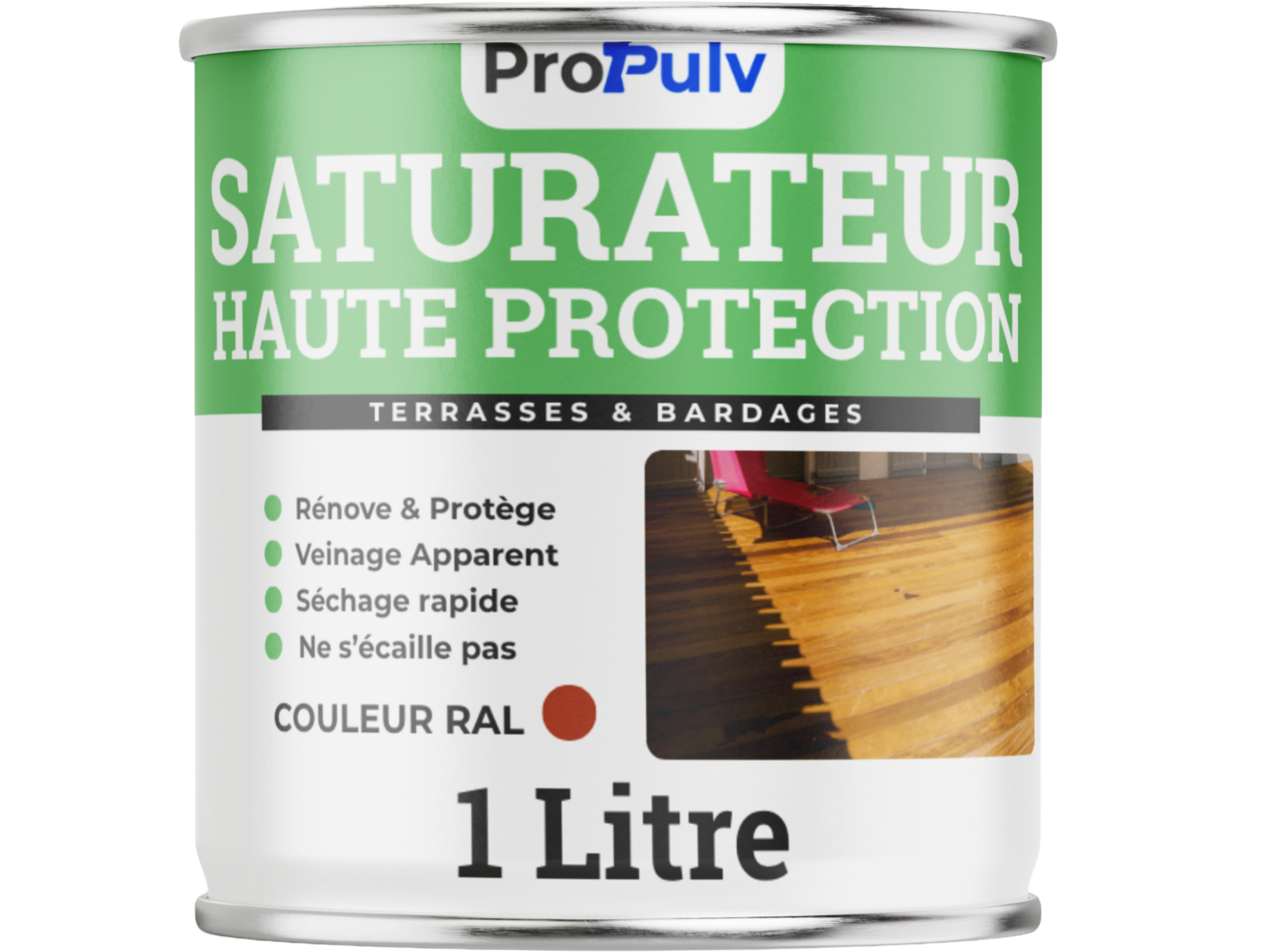 Saturateur Bois Couleur (RAL) – Semi-Transparent & Veinage Apparent – Hydro – ProPulv