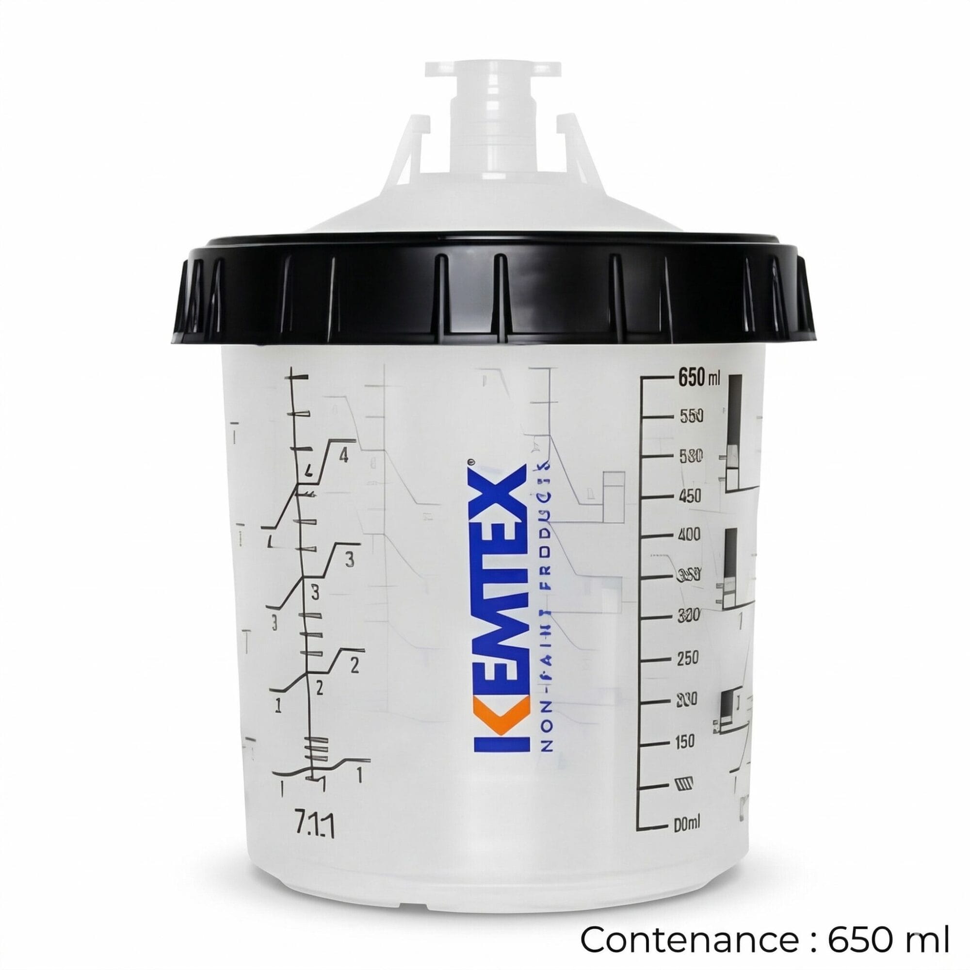 Godets Jetables PPS 650 ml avec Filtre 125 µm — Carton de 50