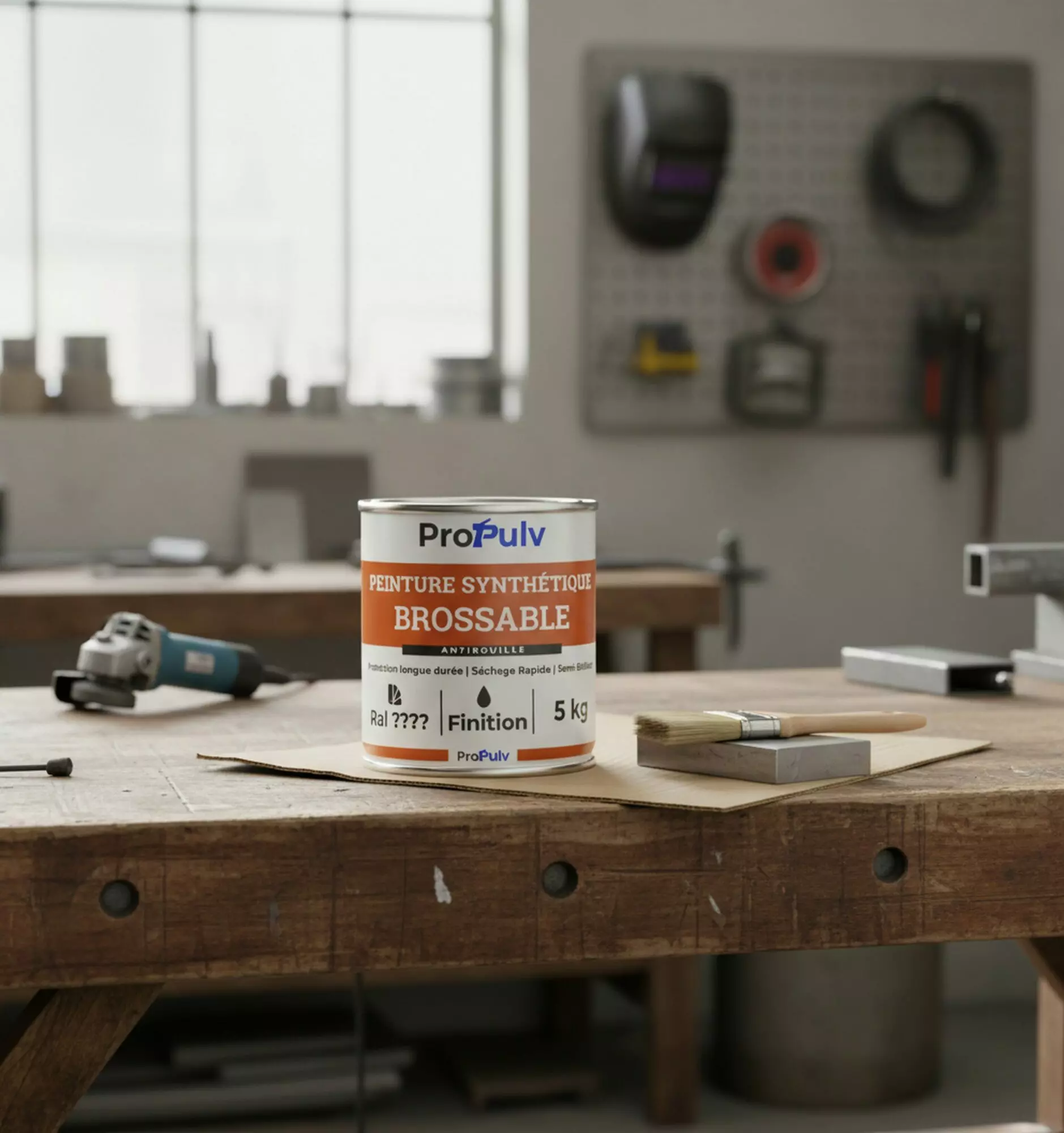 Peinture de Finition Antirouille "Spécial Brosse" - Propulv (Direct sur Métal) - utilisation en atelier