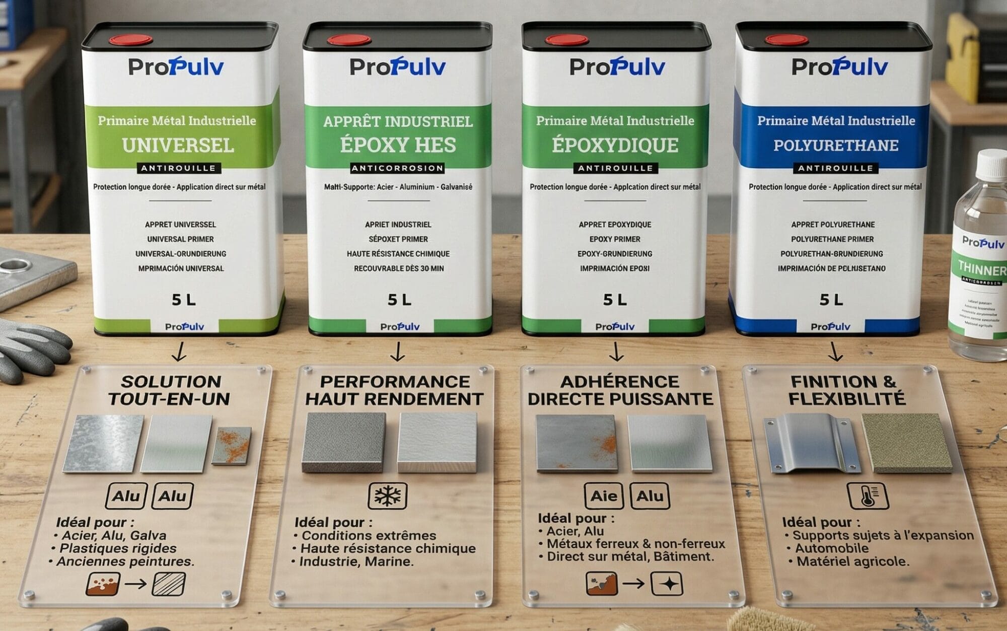 Application primaire anticorrosion sur structure métallique — guide de choix par support