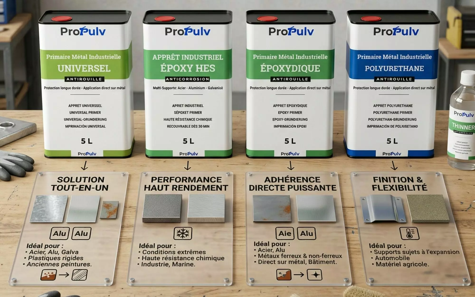 Application primaire anticorrosion sur structure métallique — guide de choix par support