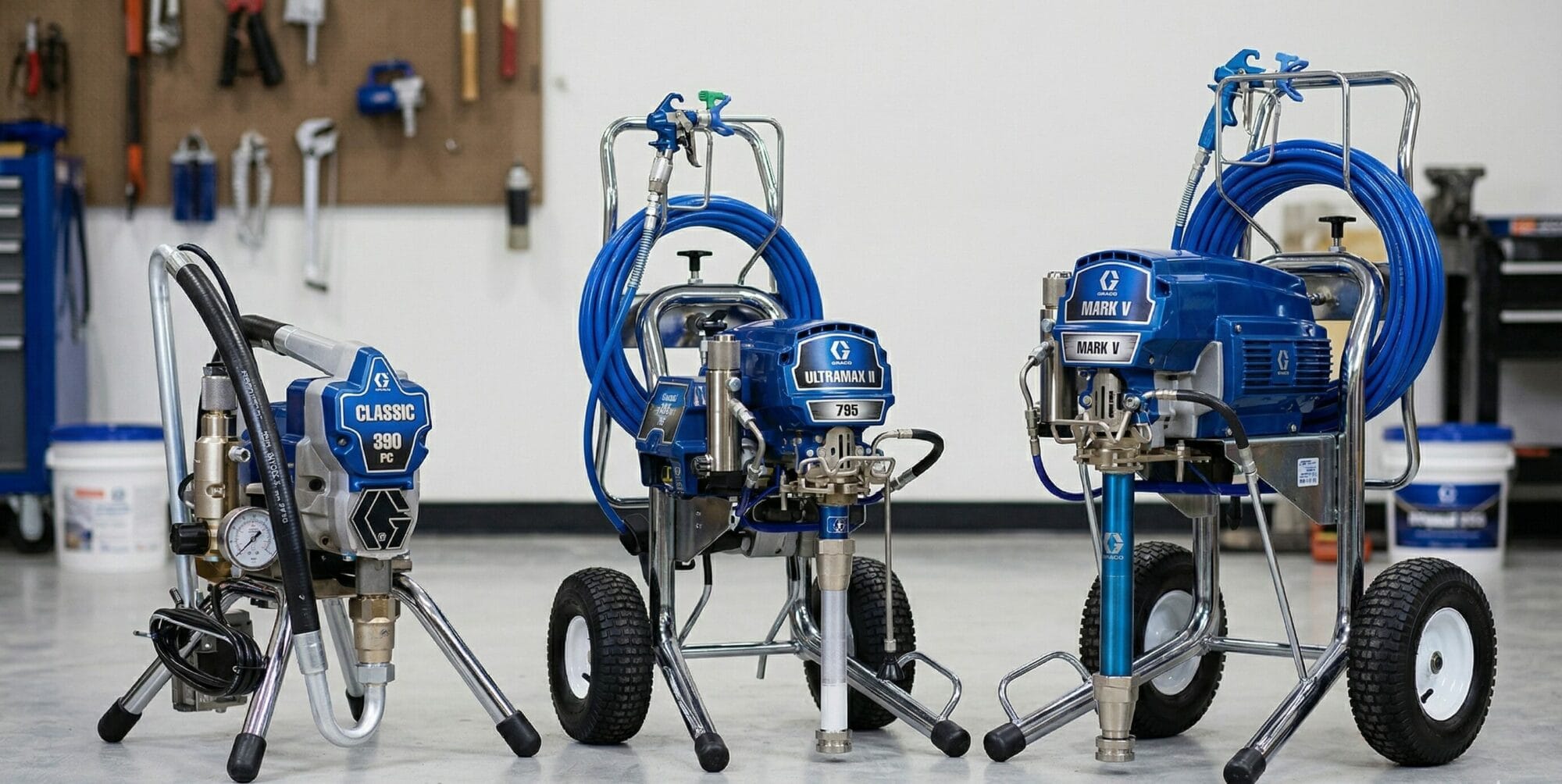 Comparatif pompes airless Graco — Classic 390 vs UltraMax vs Mark HD