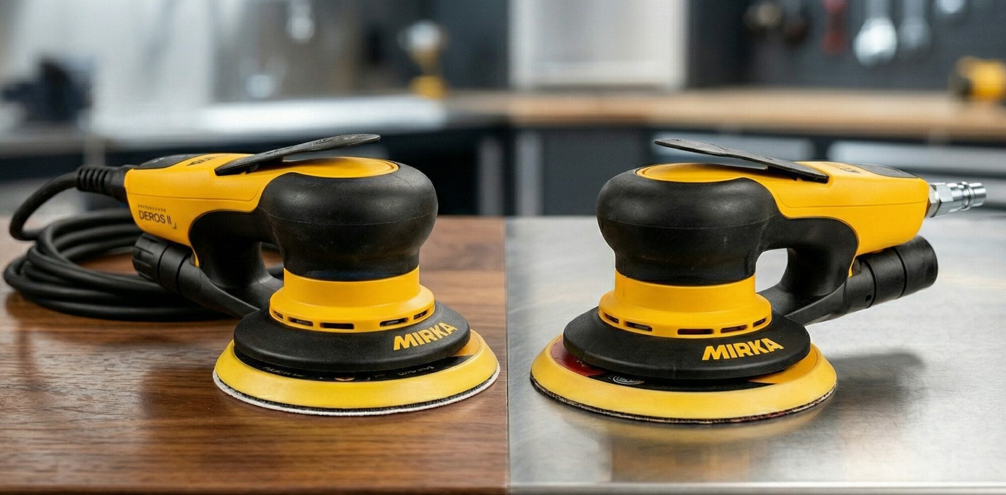 Comparatif ponceuses Mirka — DEROS II vs PROS, quel modèle choisir