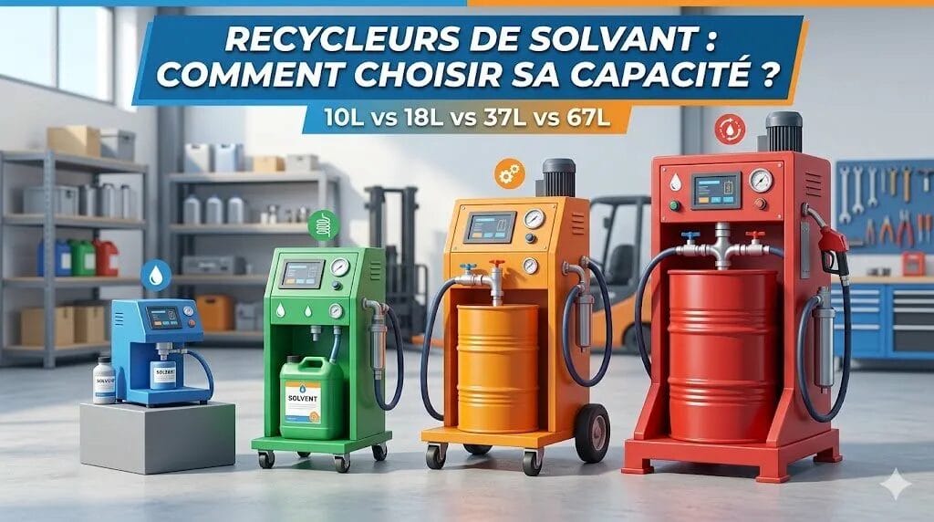 Comparatif recycleurs de solvant CIEMME — quelle capacité choisir pour votre atelier