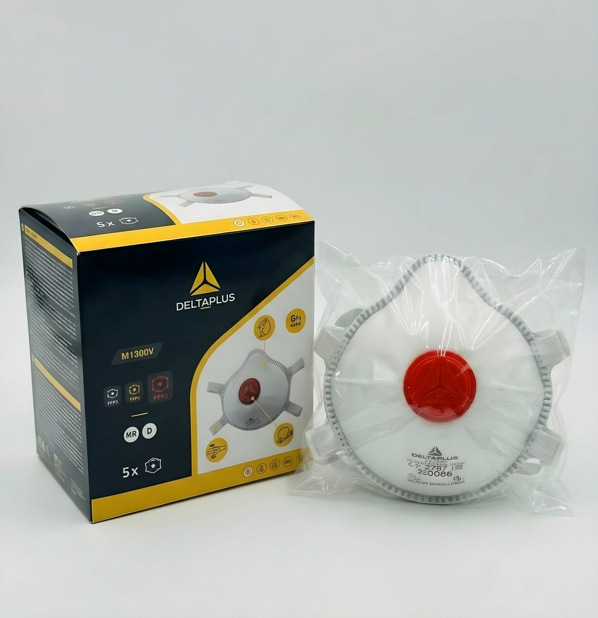 Masque FFP3 Delta Plus M1300V – Protection Haute Performance avec Valve x5