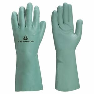 Gants de Protection Chimique – Delta Plus Nitrex VE802 (Nitrile Vert) – Sans Silicone