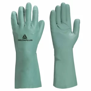Gants de Protection Chimique - Delta Plus Nitrex VE802 (Nitrile Vert) - Sans Silicone