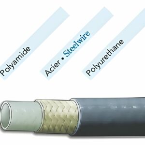 Flexible confort 1 tresse, Ø 3 mm, 350 bar, FF 1/4 NPSM – 0.8 m