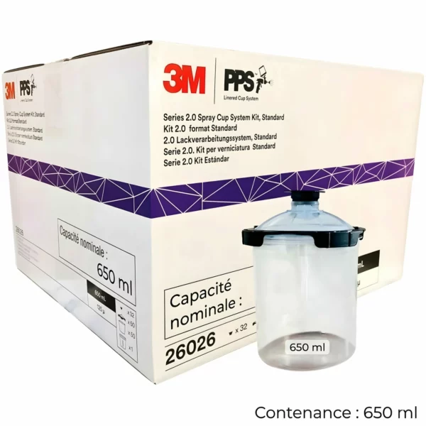 Kit 3M™ PPS™ 2.0 — Système de Godets 650 ml, Filtre 125 µm (x50)