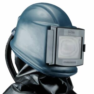 Casque de sablage à vitre rectangulaire COMMANDER