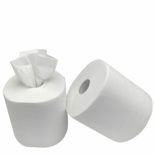 Bobine d&rsquo;Essuyage Industrielle Blanche 2 Plis – Propulv (Lot de 2 Bobines)