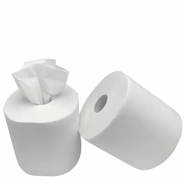 Bobine d&rsquo;Essuyage Industrielle Blanche 2 Plis – Propulv (Lot de 2 Bobines)