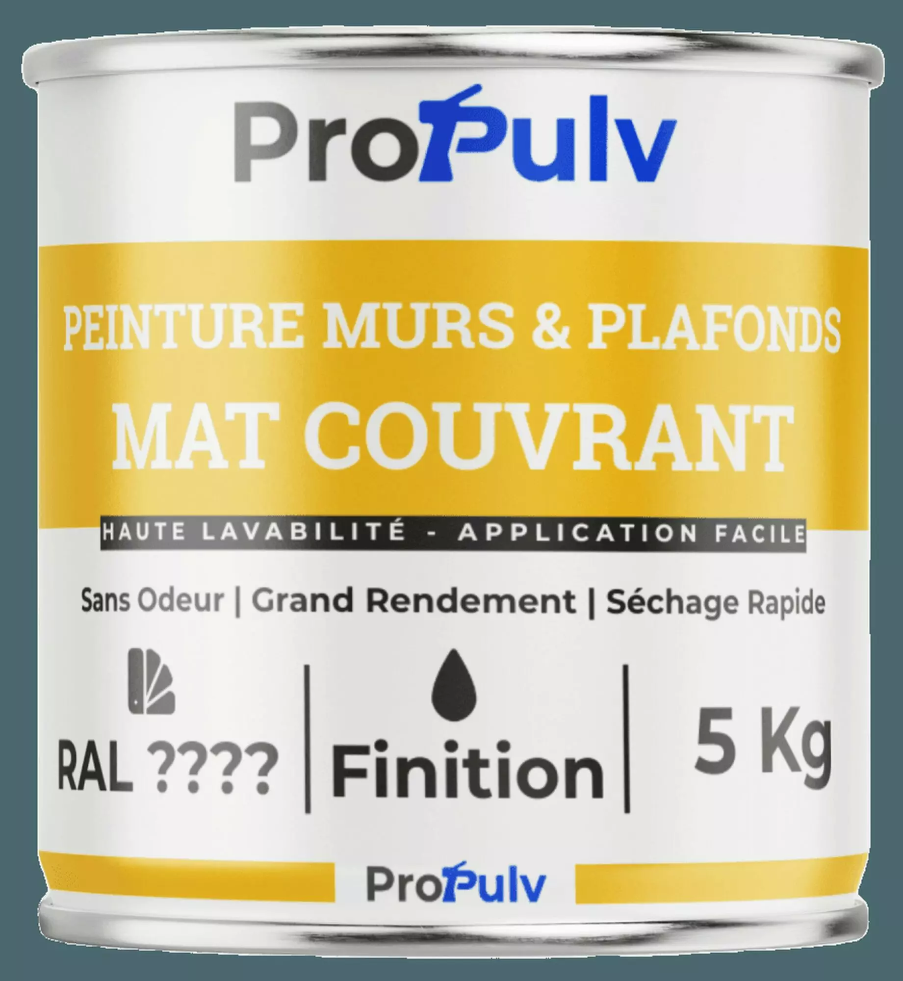Peinture Acrylique Murs & Plafonds - Propulv (Mat Couvrant) - Intérieur - photo produit HD