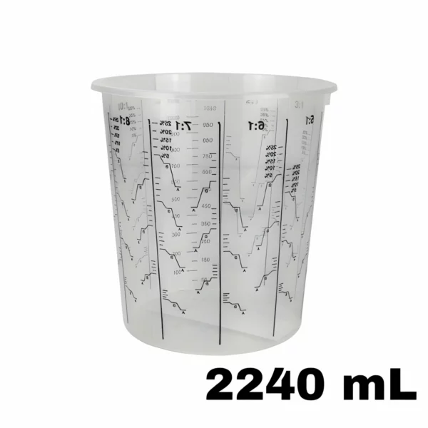 Godet de Mélange Gradué 2240ml avec Couvercle – Propulv (Carton de 200)