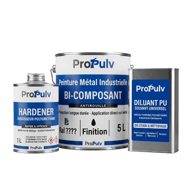 Pack Laque Polyuréthane Tous Supports — Kit Complet Peinture + Durcisseur + Diluant